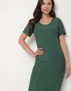 j&x Rochie Verde Casual din Bumbac Lumelisse