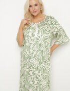 j&x Rochie Verde din Vâscoză cu croi simplu cu legătură cu imprimeu floral Edirania