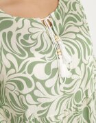 j&x Rochie Verde din Vâscoză cu croi simplu cu legătură cu imprimeu floral Edirania
