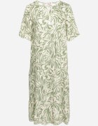 j&x Rochie Verde din Vâscoză cu croi simplu cu legătură cu imprimeu floral Edirania