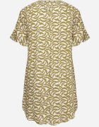 j&x Rochie Verde din Viscoză cu Croială Tip Cutie cu Model Abstract Koririanne
