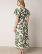 j&x Rochie Verde Din viscoză cu decolteu petrecut și elastic în talie Shyraya