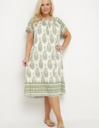 j&x Rochie Verde din Viscoză cu model Boho Ellivra