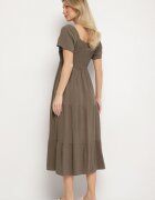 j&x Rochie verde închis cu Vâscoză In și Top elastic Ellisena