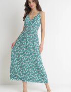 j&x Rochie Verde Maxi cu bretele reglabile și elastic subțire în talie Abgale
