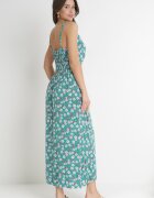j&x Rochie Verde Maxi cu bretele reglabile și elastic subțire în talie Abgale