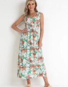 j&x Rochie Verde Maxi cu Decolteu petrecut și Elastic în talie Atalie