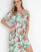 j&x Rochie Verde Midi spaniolă cu elastic în talie Asarina