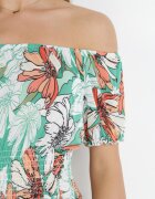 j&x Rochie Verde Midi spaniolă cu elastic în talie Asarina