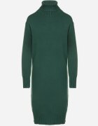 j&x Rochie Verde Tricotată din Bumbac cu Croială Dreaptă cu Guler Înalt Tesala