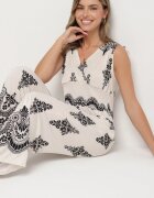 j&x Salopetă Bej deschis cu Model Oriental și Decolteu în V Izena