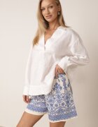 j&x Scurt casual cu model floral Faenoe Albaștri