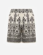 j&x Scurt casual cu model floral Faenoe Crem cu negru