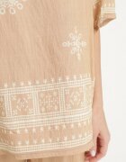 j&x Set bej cu viscoză în stil rustic Bluză și Pantaloni largi Ronilae