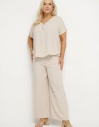 j&x Set bej deschis oversize Bluză și Pantaloni largi Amisora