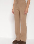 j&x Set Bej închis Tricotat cu Bumbac Pantaloni Vestă și Cardigan Lung Meviravia