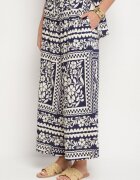 j&x Set Bleumarin cu Viscoză cu Motiv Floral Cămașă și Pantaloni Sonaniella