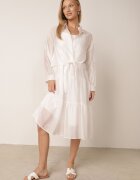 j&x Set de vară din Tencel cu rochie pe bretele și cămașă transparentă Thassa Alb