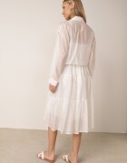 j&x Set de vară din Tencel cu rochie pe bretele și cămașă transparentă Thassa Alb