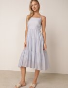 j&x Set de vară din Tencel cu rochie pe bretele și cămașă transparentă Thassa Albastru
