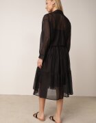 j&x Set de vară din Tencel cu rochie pe bretele și cămașă transparentă Thassa Negru