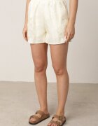 j&x Set de vară din vâscoză cu broderie bluză cu scoici și scurt Jemare Galben deschis