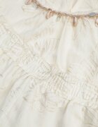 j&x Set de vară din vâscoză cu broderie bluză cu scoici și scurt Jemare Galben deschis
