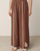 j&x Set de vară din viscoză cămașă și pantaloni cu aplicații croșetate Prisesa Maro