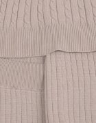 j&x Set din tricot cu bumbac 3 piese: cardigan pantaloni și vestă Vordelia Bej deschis