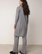 j&x Set din tricot cu bumbac 3 piese: cardigan pantaloni și vestă Vordelia Gri