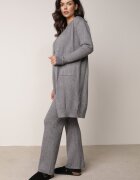 j&x Set din tricot cu bumbac 3 piese: cardigan pantaloni și vestă Vordelia Gri