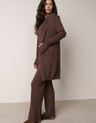 j&x Set din tricot cu bumbac 3 piese: cardigan pantaloni și vestă Vordelia Maro