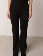 j&x Set din tricot cu bumbac 3 piese: cardigan pantaloni și vestă Vordelia Negru