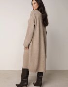 j&x Set din tricot cu bumbac și lână: cardigan și rochie dreaptă cu decolteu în V Ubroa Bej Bej