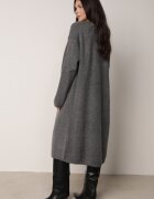 j&x Set din tricot cu bumbac și lână: cardigan și rochie dreaptă cu decolteu în V Ubroa Bej Gri