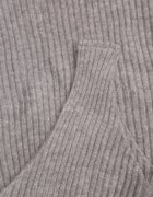 j&x Set din tricot cu dungi bumbac și lână asortat: rochie și cu guler înalt Miorra Gri