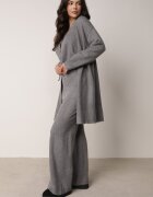 j&x Set din tricot cu lână și bumbac pantaloni cardigan și vestă Cardemia Gri
