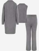 j&x Set din tricot cu lână și bumbac pantaloni cardigan și vestă Cardemia Gri