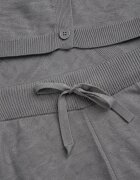 j&x Set din tricot cu lână și bumbac pantaloni cardigan și vestă Cardemia Gri