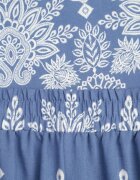 j&x Set din viscoză cu pantaloni largi și bluză lejeră cu imprimeu paisley Thela Albastru