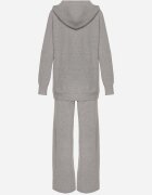 j&x Set Gri închis Din tricot Cu lână Bluză cu glugă și Pantaloni largi Otisela