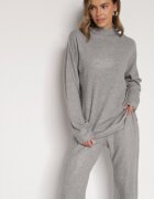 j&x Set Gri închis Tricotat Cu lână Pantaloni și Pulover Tesira
