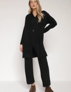 j&x Set Negru din Tricot cu Lână Pantaloni Cardigan și Vestă cu Nasturi Meviseffa
