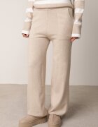 j&x Set tricot cu bumbac pulover în dungi cu nasturi decorativi și pantaloni Tiuves Bej