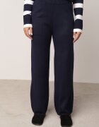 j&x Set tricot cu bumbac pulover în dungi cu nasturi decorativi și pantaloni Tiuves Bleumarin