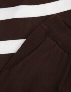 j&x Set tricot cu bumbac pulover în dungi cu nasturi decorativi și pantaloni Tiuves Maro