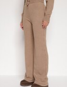 j&x Set Tricotat Bej închis cu bumbac și lână Pantaloni și Pulover împletit Errela