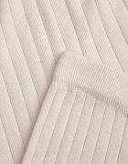 j&x Set tricotat cu nervuri din bumbac Moraga: tunică-sweater și pantaloni Bej