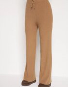 j&x Set tricotat Maro Striat cu bumbac Pulover cu semiguler și Pantaloni Elweda