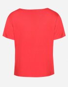 j&x Tricou Roșu Clasic cu Dantelă la Decolteu Fioma